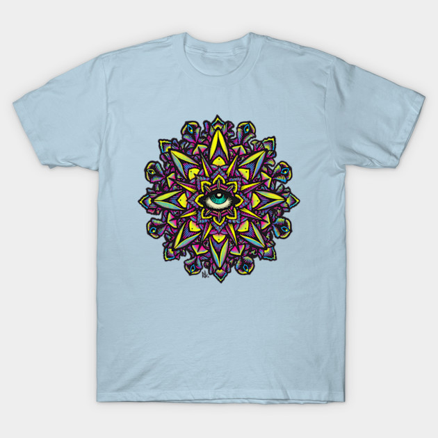 Dharma Wheel Neon Mandala